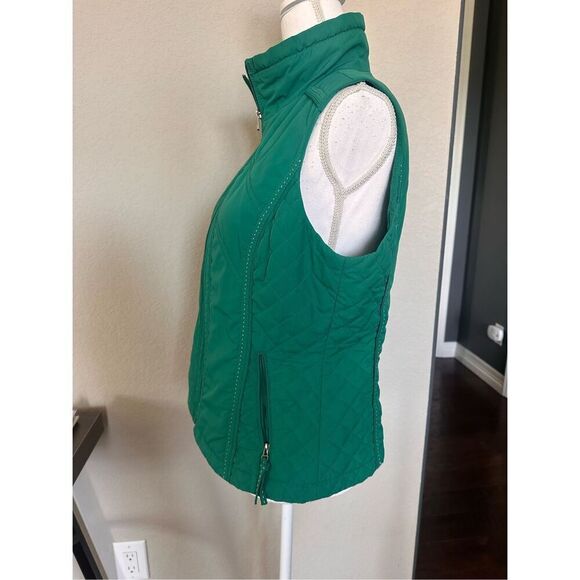 Coldwater Creek Green Zip Up Vest Small - Picture 4 of 6